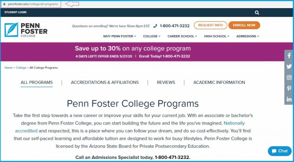 penn foster login
