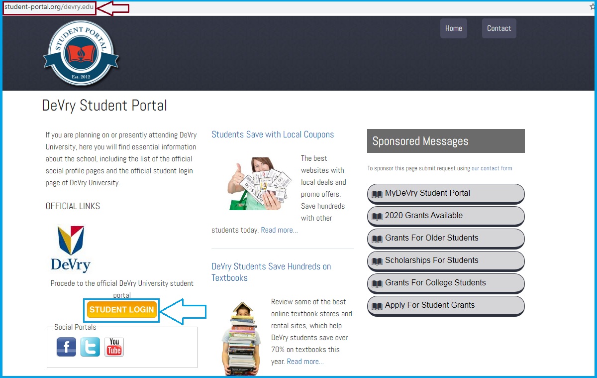 Devry Student Portal DeVry University Login Student portal devry edu